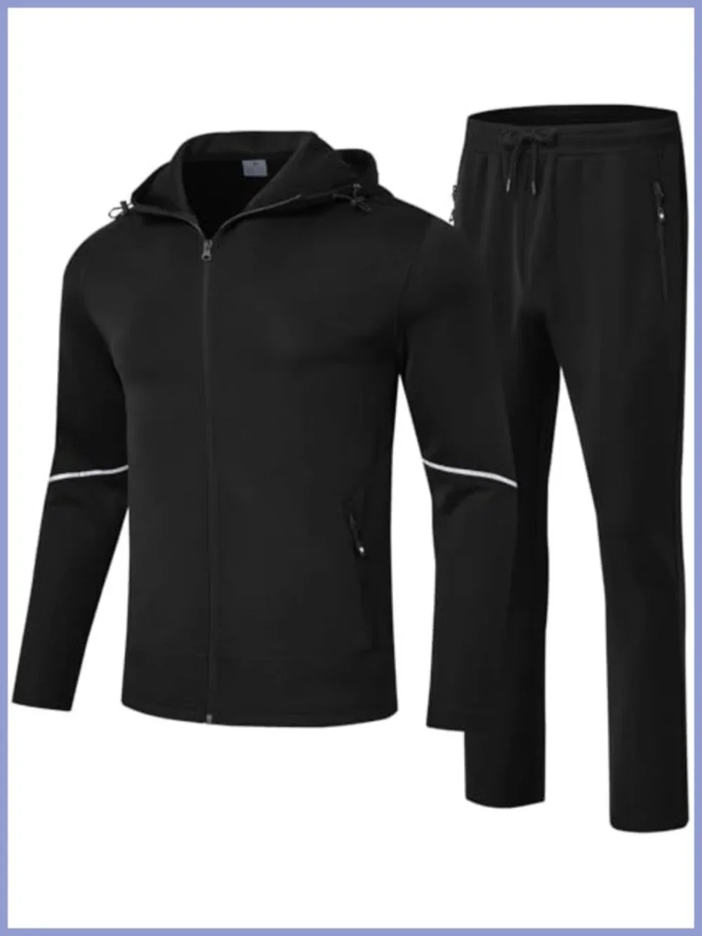 Men's 2 Piece Track Suit Set Hooded Zip Sweatsuit Athletic Fit